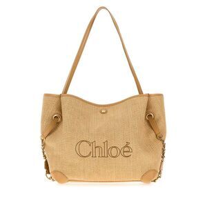 Chloe Women Raffia Chloe Clover Shopping Bag